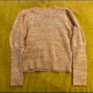 LUSH bell sleeve sweater top (orange/white)